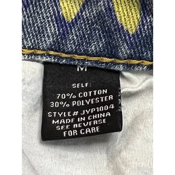 Juny Jeans Women's Size M Blue Denim Straight Leg Floral Boho Sunflower Casual - Picture 11 of 16